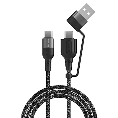4Smarts USB-C & -A/USB-C Kabel ComboCord CA 1,5m textil (468626)