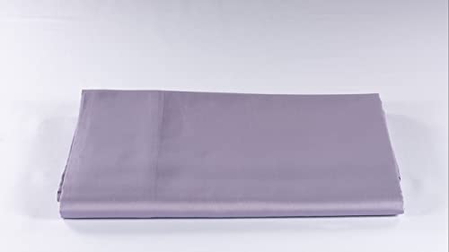 LENZUOLISSIMI Bettwäsche aus Baumwollsatin, 300 Fäden, Einzelbett, 80 x 200 cm,, Lavendel