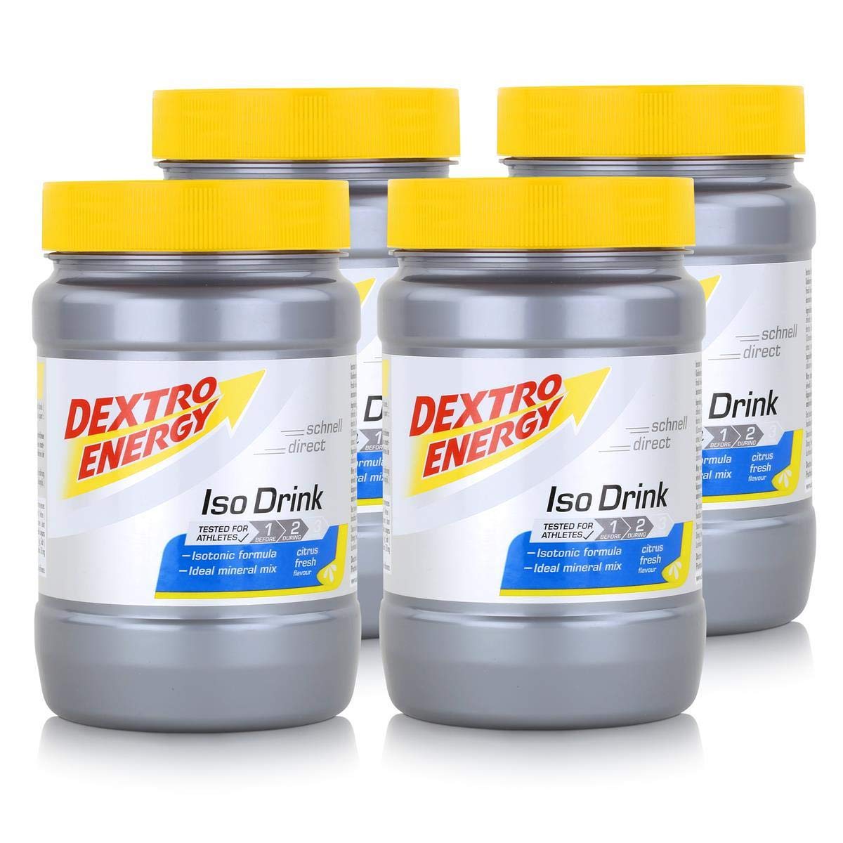 Isotonisches Getränkepulver von Dextro Energy Iso Citrus Fresh 440g (4er Pack)