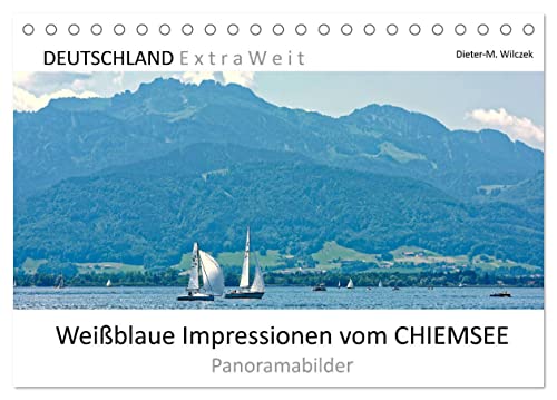Weißblaue Impressionen vom Chiemsee (Tischkalender 2025 DIN A5 quer), CALVENDO Monatskalender