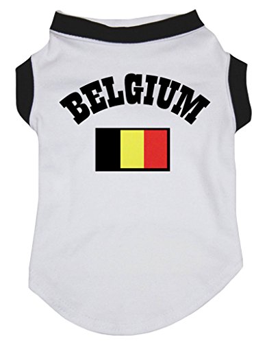 Petitebelle Flagge von Belgien Puppy Hund Baumwolle Shirt