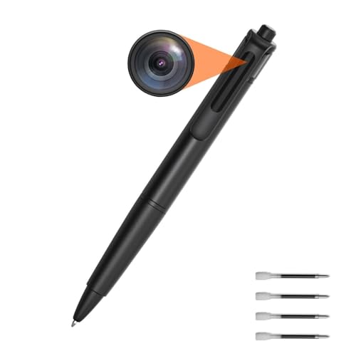 SpionProfi 4k Mini Kamera, Video Kugelschreiber Überwachungskamera Tragbare kleine Stiftkamera Kamera