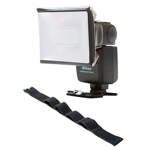 LumiQuest Mini SoftBox LQ-108S, Flash Diffuser & Light Softener, Universal Classic Design for External Camera Flashes, with UltraStrap