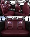 NOBQUA Sitzbezüge Auto Universal Set Zubehör für BMW X1 E84 X1 F48 X2 M35i F39 X2 F39 X3 E83 X3 F25 i8 I12 Coupe Autositzbezüge Wasserdichtes Lede Auto Zubehör