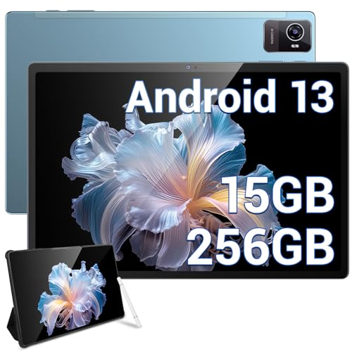 OUKITEL OKT3 Tablet Android 13, 10.5 Zoll Tablet mit 15GB+ 256GB (TF 2TB), 8250mAh, 1200*1920 FHD+ Gaming Tablet PC mit Touchstift, 16MP Kamera, Widevine L1/Octa-Core/Dual SIM 4G LTE/5G WIFI/BT5.0/GPS