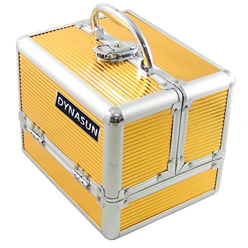 DYNASUN BS35 21x17x17cm Gold Designer Beautycase Schminkkoffer Kosmetikkoffer Schmuckfach Beauty Case Reise Box