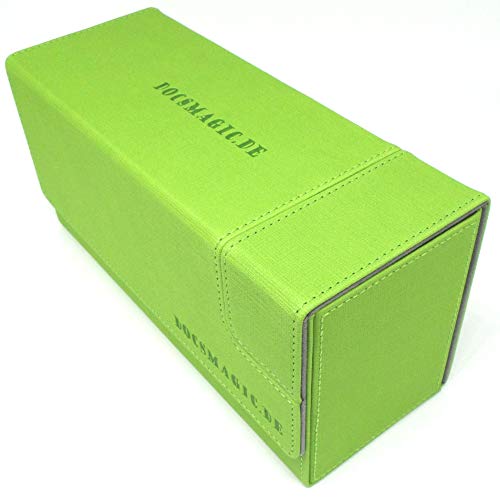 docsmagic.de Premium Magnetic Tray Long Box Light Green Small - Card Deck Storage - Kartenbox Aufbewahrung Transport Hellgrün