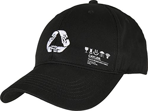Cayler & Sons Unisex C&s Iconic Peace Curved Cap Baseballkappe, black/white, Einheitsgröße EU