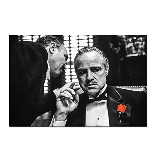 Klassische Paten Filmposter Und Drucke Kunst Leinwand Wand Dekorativ Don Vito Corleone Michael Corleone Malerei Raumdekor,O3,60X90Cm Ohne Rahmen