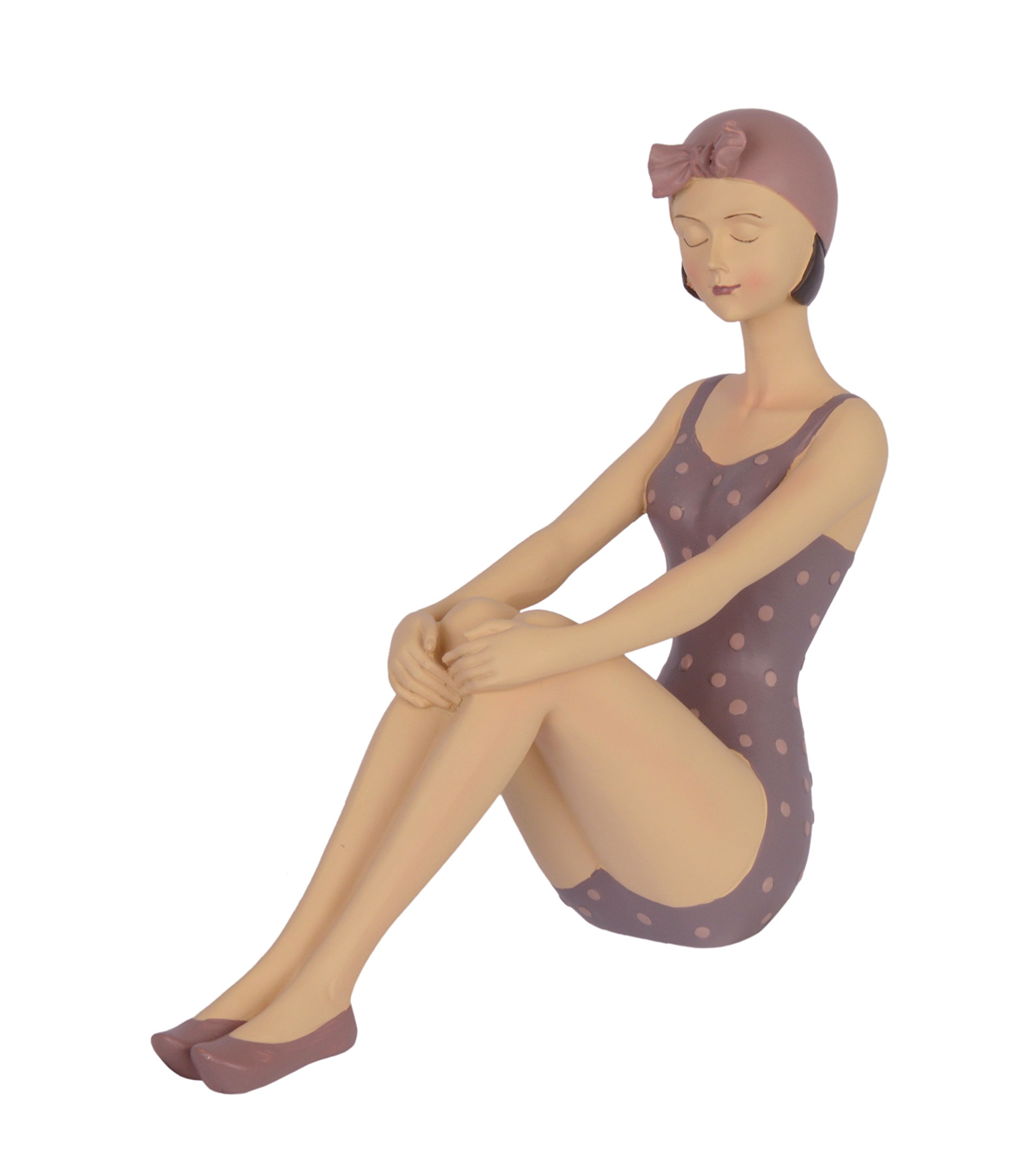Dekofigur Figur Pin Up Girl Antik Stil Badeanzug Shabby France H 20 cm