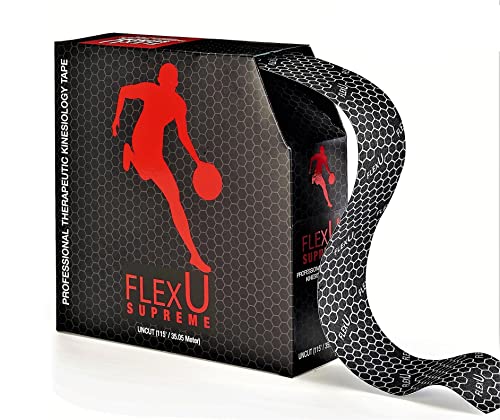 FLEXU Neues und verbessertes Bulk-Pack Kinesiologie Band; Vorgeschnitten oder durchgehend; Hypoallergenes therapeutisches Sportband;