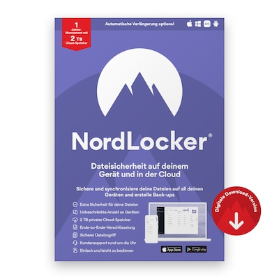 NordLocker - sicherer Cloud-Speicher 2TB [12 Monate] (NL1C1Y2TB-EPDE-E)