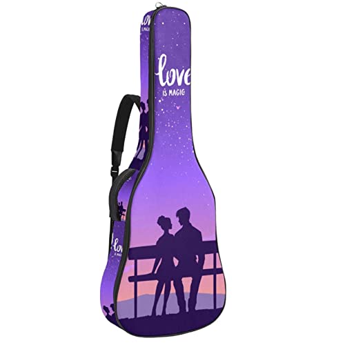 Gitarrentasche Romantisches Paar Gig Bag Für Akustische Klassische Elektrische 40 41 Zoll Gitarre Tasche Wasserdichte Guitar Bag