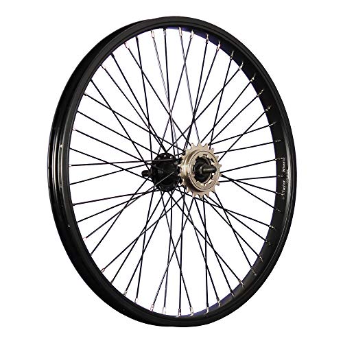 Taylor-Wheels 20 Zoll BMX Fahrrad Hinterrad 48 Loch schwarz mit 18 Zahn Ritzel