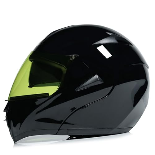ZHXIANG Motorradhelm, Integral-Motorradhelm, hochklappbarer modularer Helm mit doppelter Sonnenblende, DOT/ECE-Zertifiziert, leichtes Belüftungsdesign, für Erwachsene Männer und Frauen O,XS=53-54CM