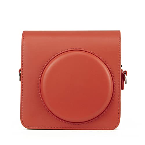 SENHE Vintage Leder einfarbige Schutzhülle Kameratasche Schutzhülle Handtasche passend for Fujifilm passend for Polaroid Square SQ1 (Color : Orange)