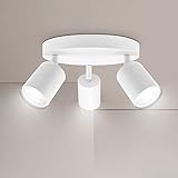 Ketom LED Deckenleuchte Spotbalken Drehbar Deckenstrahler LED weiß 3-flammiger Deckenspot in Matt Wohnzimmerbe Schlafzimmerbe Badezimmerbe leuchtung Küchenleuchten