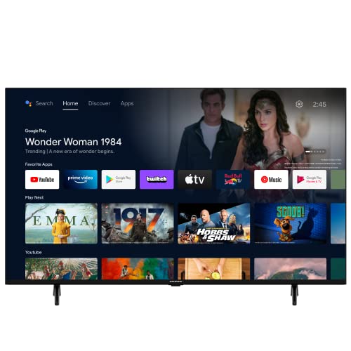 GRUNDIG 75 VOE 73 Fernseher 75 Zoll (189 cm) LED TV, Android 11 TV, 4K UHD, Dolby Vision, HDR10+, Micro Dimming Engine, Motion Picture Improvement, Chromecast Built-in, Bluetooth, Smart TV, Schwarz