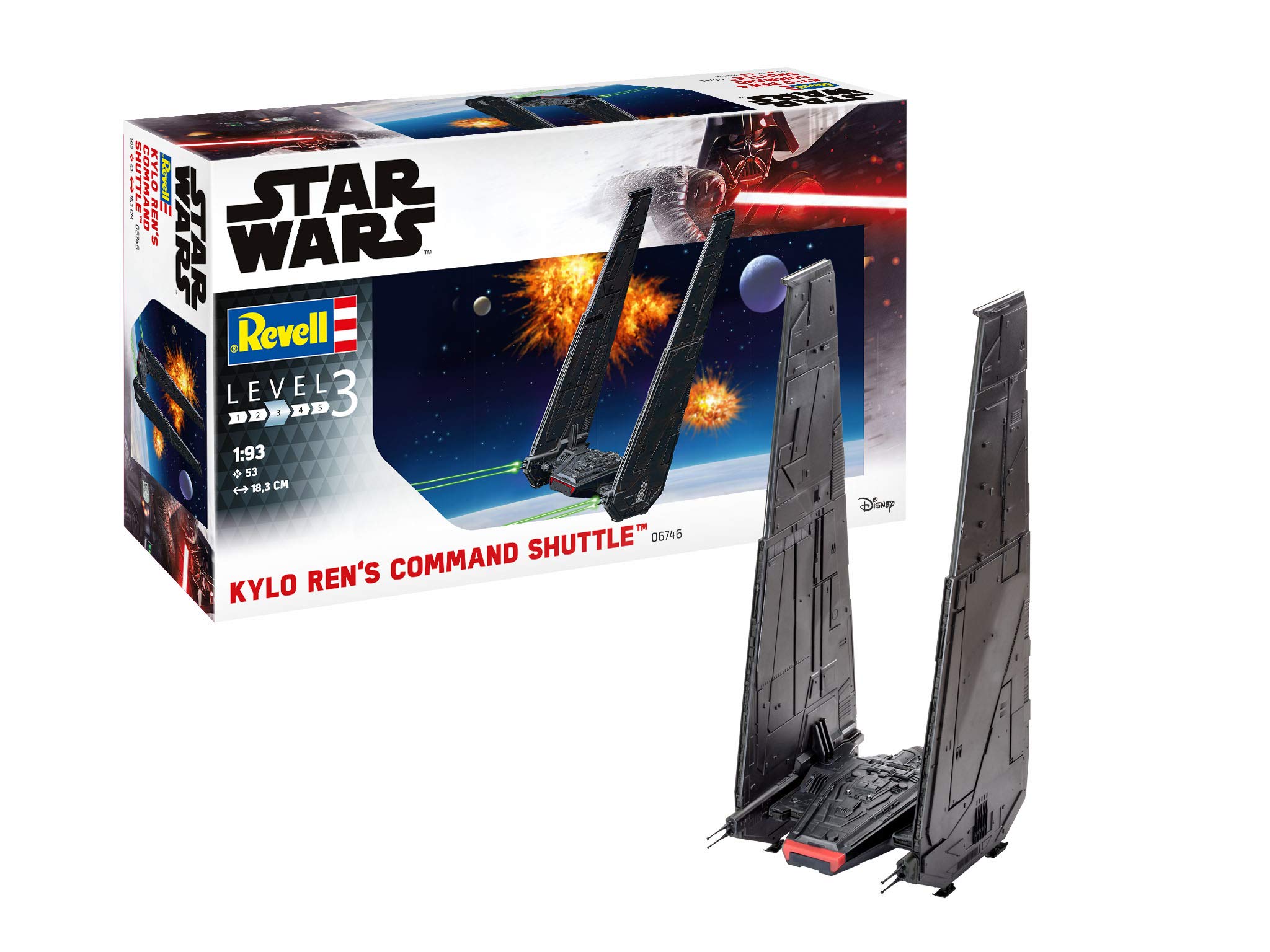 Revell REV-06746 Disney Star Wars Kylo Ren's Command Shuttle Ren Toys, Mehrfarbig, 1/93