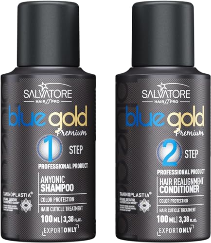 Salvatore Premium Blue Gold Premium Haarglättung, 2 x 100-ml-Pack