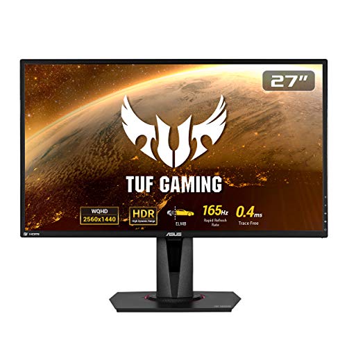 Asus TUF VG27BQ 68,58cm (27 Zoll) Gaming Monitor (WQHD, HDMI, DisplayPort, 0,4ms Reaktionszeit, 165Hz, HDR10)