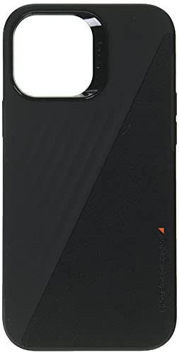 Gear4 Brooklyn Snap Case - MagSafe kompatible Hülle aus veganem Leder - für iPhone 6.7 - Schwarz