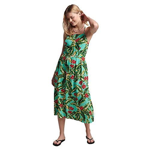 Superdry Womens Vintage CAMI Maxi Dress Lässiges Kleid, Mint Indo Leaf, S