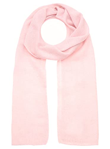 Zwillingsherz Schal aus 100% Kaschmir - Hochwertiger Strickschal im Classic Uni Design für Damen Jungen Mädchen - XXL Hals-Tuch und Damenschal - Strick-Waren für Sommer und Winter - rose