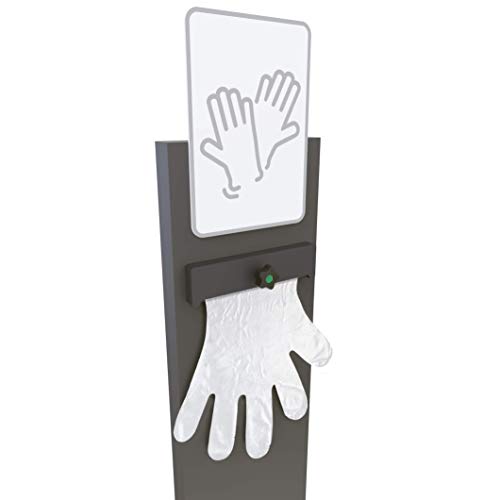 KLEMP Spender für Einmalhandschuhe, mobiler Handschuhspender für Einweghandschuhe, stehend 120cm (Einseitig)