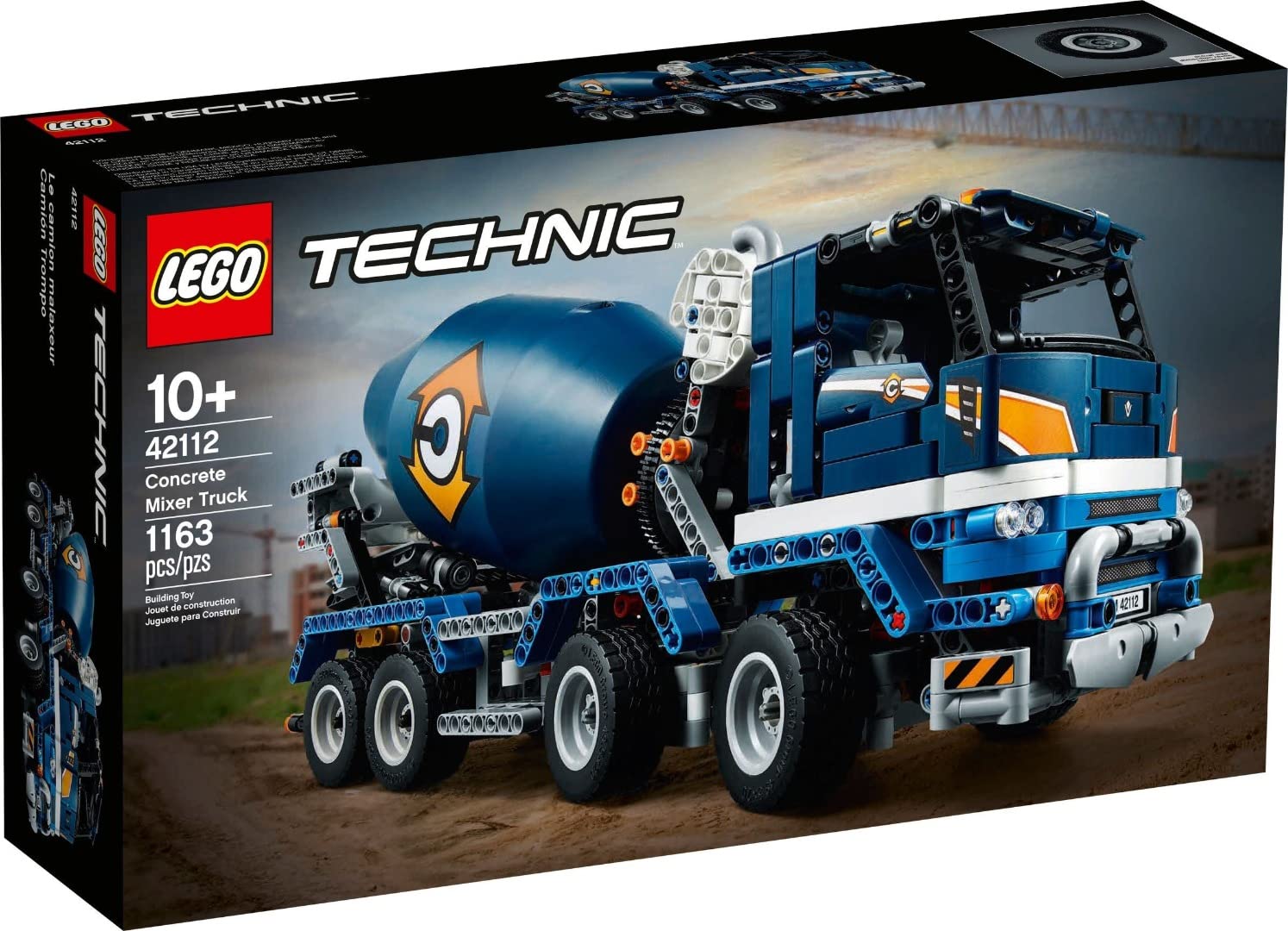 LEGO 42112 Technic Betonmischer-LKW, Mischmaschine, Spielzeug für Kinder ab 10 Jahre, Baufahrzeug mit interaktiven Funktionen