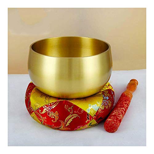 CHENTAOCS Durchmesser 12cm Chinesische Tibetische Klangschale mit der Hand Stock und Kissen Religion Belief Buddhist Supplies Home Decoration Crafts