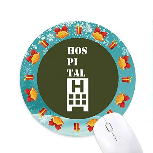 Hospital Medical Building Mousepad Rund Gummi Maus Pad Weihnachtsgeschenk