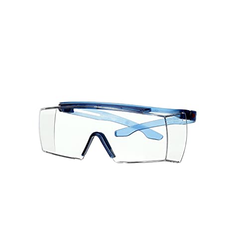 3M™ SecureFit™ 3700 Überbrille, blaues Gestell, Antikratz-Beschichtung+ (K), klare Scheibe, SF3701ASP-BLU