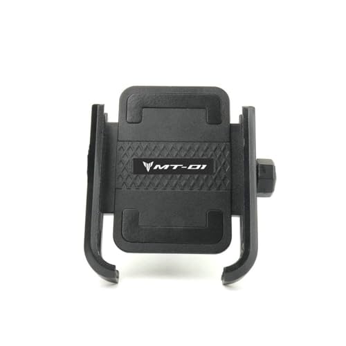 GUODIBAIHUO Ständer Für Mobiltelefone Motorrad Lenker Handy Halter GPS Stand Halterung Für Yamaha MT-01 MT01 MT 01 2024 (Farbe : Black Handle Bar, Größe : 1)