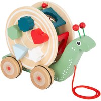 Small Foot 11734 Nachzieh-Stecktier Schnecke aus Holz, Motorikspielzeug zum Laufen Lernen für Kinder ab 12 Monaten Toys