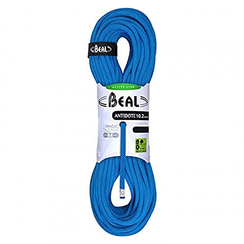 Beal Antidote 10.2mm 60m Blau - Benutzerfreundliches vielseitiges Kletterseil, 60m, Größe 60 m - Farbe Solid Blue