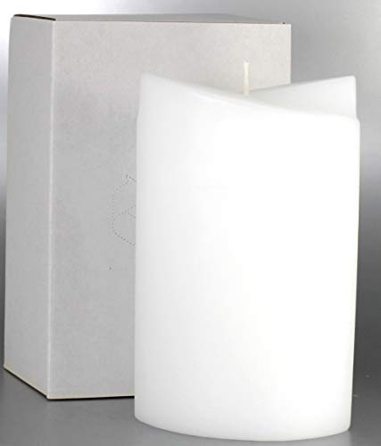 Kerzenrohling,Formenkerze Weiß Oval, für Hochzeit 19x12 cm - 2 Flügel Ellipse zum Basteln und Verzieren mit Karton zur Aufbewahrung. 8603K