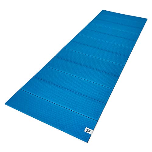 Reebok Folded Yogamatte, blau, 180 x 60 x 0.6 cm