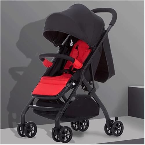 Leichte Kinderwagen mit Himmel, Kinderwagen mit verstellbarem Sitz, abnehmbare Armlehnen, Kinderwagen