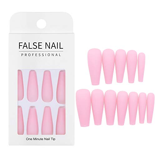 20 Stück/Box Frauen Fashion Long Sarg Maniküre Werkzeug Full Cover tragbar künstliche Nägel Nagelspitzen Ballerina falsche Nägel