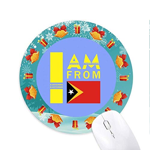 I am from East Timor Mousepad Round Rubber Mouse Pad Weihnachtsgeschenk