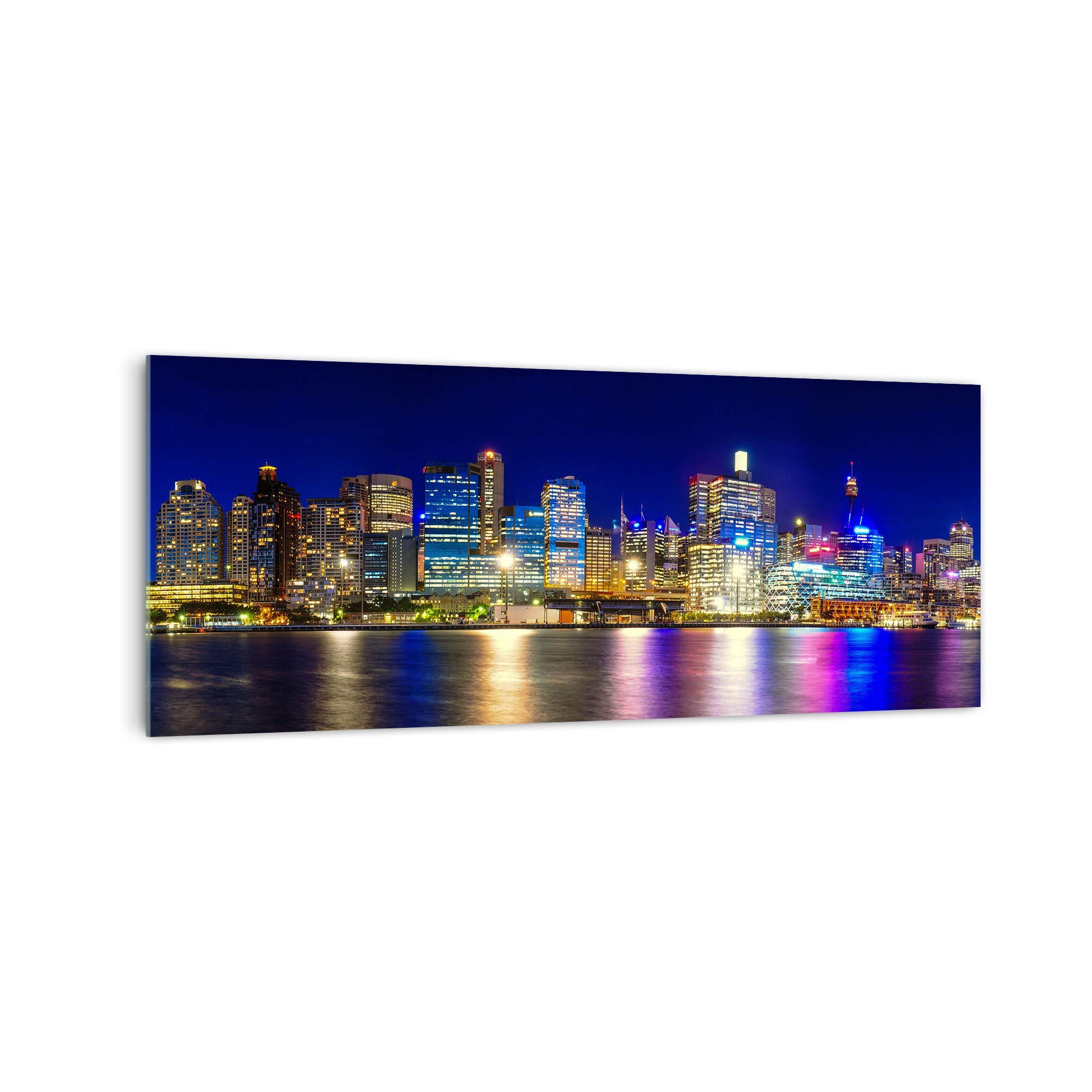 DekoGlas Küchenrückwand 'Sydney bei Nacht' in div. Größen, Glas-Rückwand, Wandpaneele, Spritzschutz & Fliesenspiegel