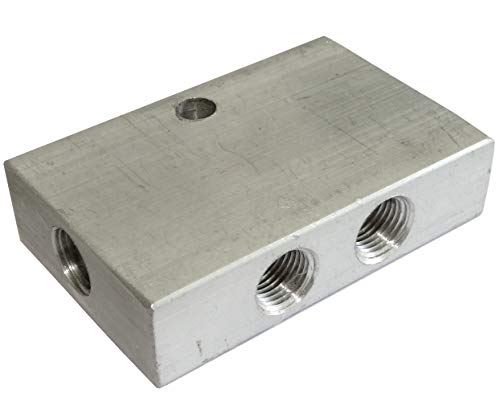 AERZETIX - C42632 - Verbindung M10x1 - Aluminium Verteiler - für Schlauch Bremsrohr - (4 Wege Quadrat)