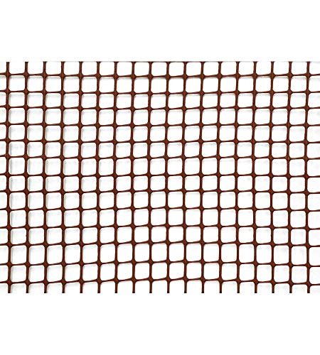 Verdemax 7777 1 x 5 m 10 mm quadratisches Netz Minirolle – Braun