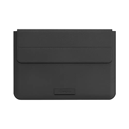 PETERONG Laptop Hülle Tasche 16 Zoll mit Ständer Laptop Schutzhülle PU Leder Sleeve Kompatibel mit (2019-2021) 16” MacBook Pro/M1 Pro/M1 Max/ (2016-2021) 15”/15.4'' MacBook Pro(Schwarz)