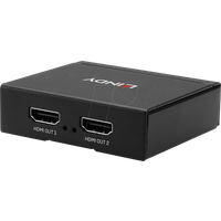 Lindy HDMI 4K Splitter 2 Port 3D, 2160p30 Kompakter Splitter, verteilt EIN HDMI-Signal auf Zwei Ausgänge, für Full HD bis 1080p und auch UHD bis 4Kx2K (38158)