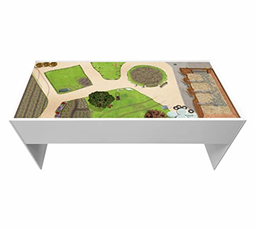 'Bauernhof' Möbelfolie | DSWT15 | Aufkleber passend für den DUNDRA-Tisch von IKEA (Möbel nicht inklusive) | STIKKIPIX
