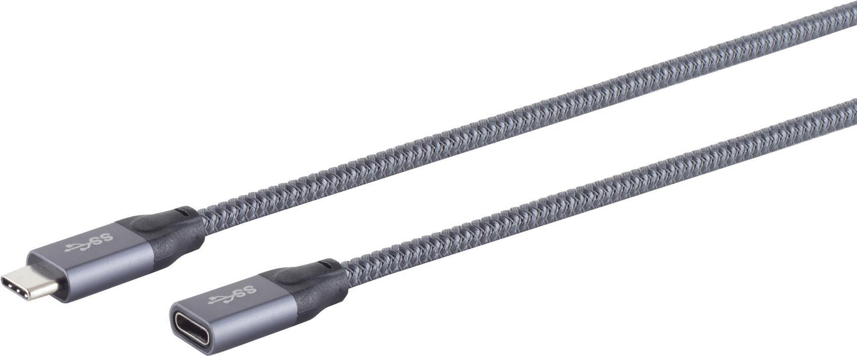 S/CONN maximum connectivity USB C-C Kabel--USB-C® Verlängerungskabel, 3.2 Gen 2, Pro, 2m (13-46030)