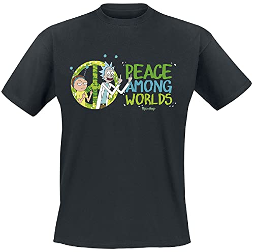 Rick and Morty Peace Among Worlds Männer T-Shirt schwarz L