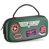 Numskull Official Top Gun Hard Shell Travel Case for Nintendo Switch and OLED Model 2021 Console - Fits 10 Games and Switch Accessories